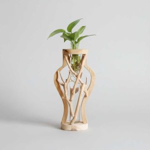 Florero de Madera Natural | Jarrones Decorativos Elegantes
