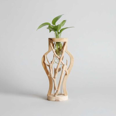 Florero de Madera Natural | Jarrones Decorativos Elegantes