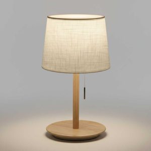 Alternative view of Lámpara de Mesa de Madera de Nogal | Lámpara Nórdica